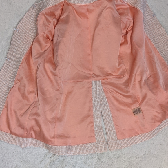 Alice & Olivia Pink Textured Blazer Jacket - Picture 5 of 13
